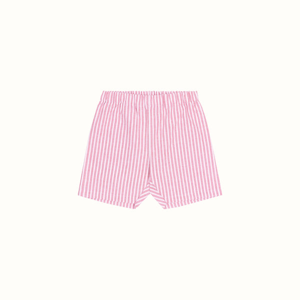 STRIPED SOFT SHORTS CHERRY