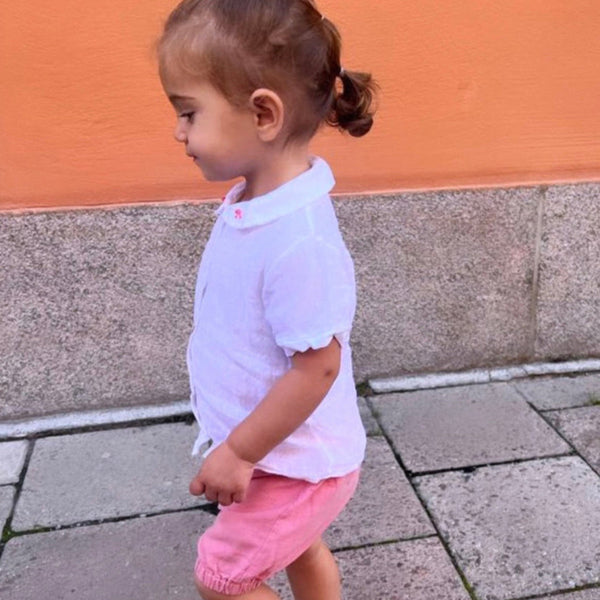 GIRLY LINEN SHORTS CHERRY