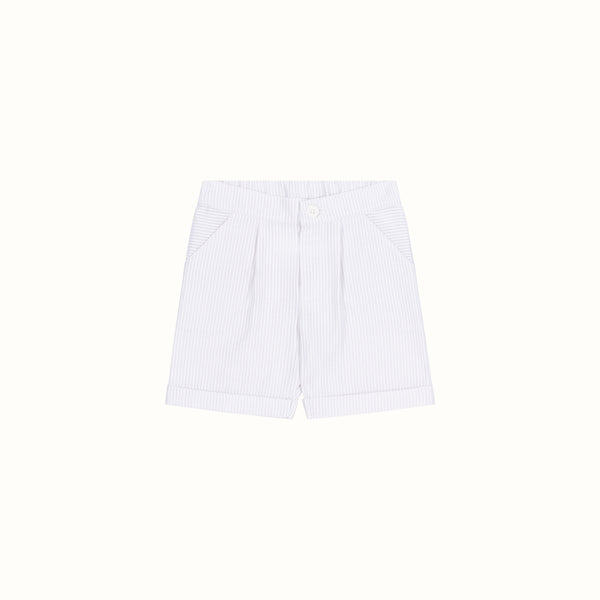 STRIPED SHORTS LIGHT BEIGE