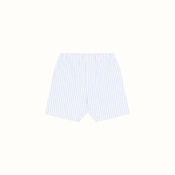 STRIPED SOFT SHORTS LIGHT BLUE