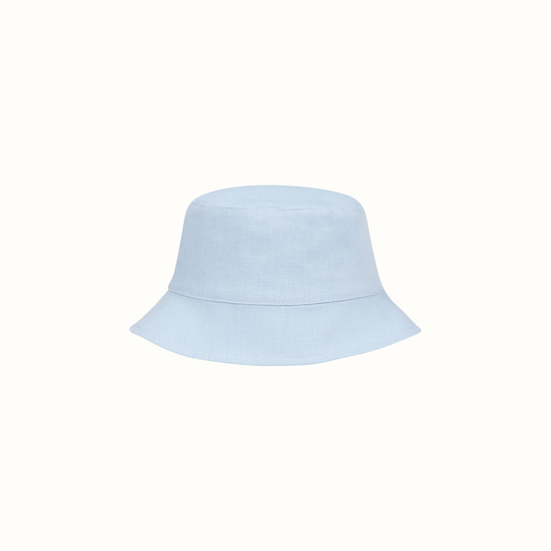 LINEN HAT LIGHT BLUE