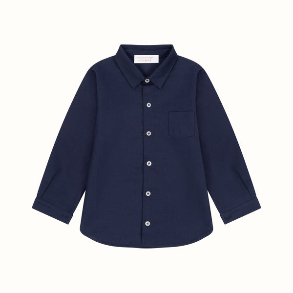 LINEN SHIRT NAVY