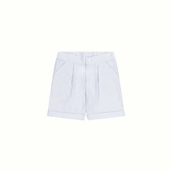 STRIPED SHORTS LIGHT GREY