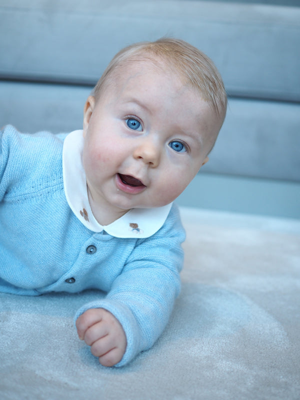 CASHMERE CARDIGAN BLUE