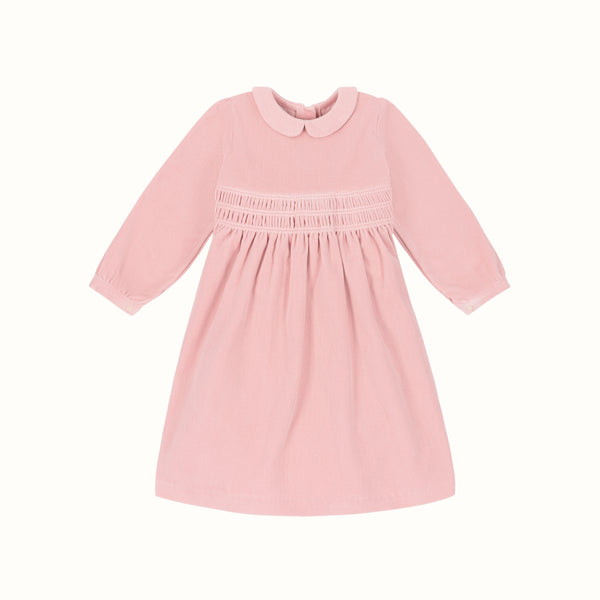 LONDON VELVET DRESS ROSA