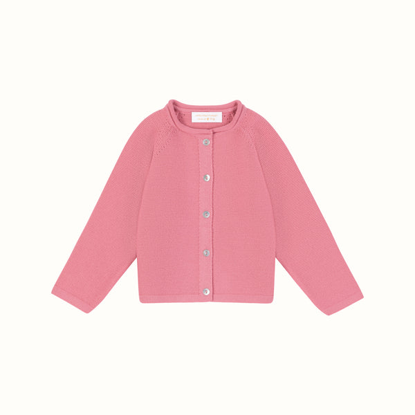 MERINO WOOL CARDIGAN ROSA