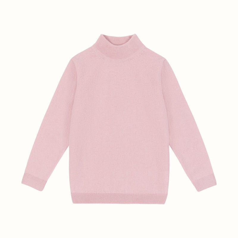 MERINO WOOOL TURTLENECK LIGHT PINK