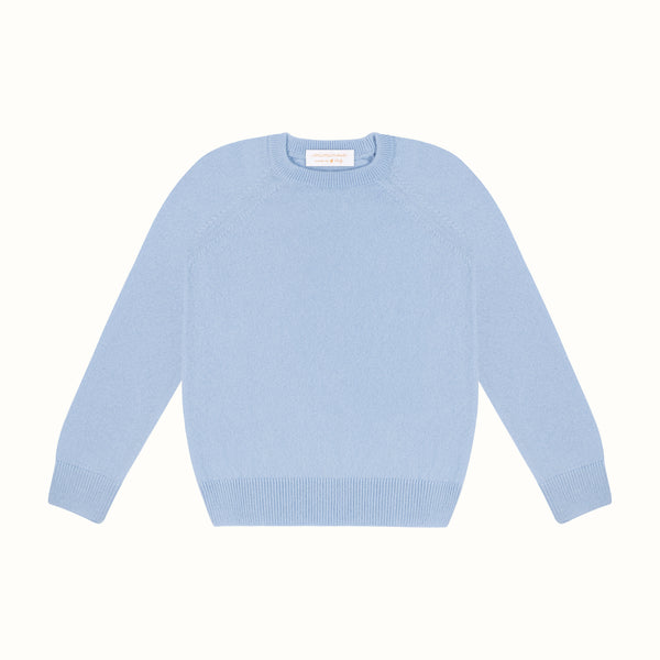 CASHMERE ROUND NECK SWEATER BLUE