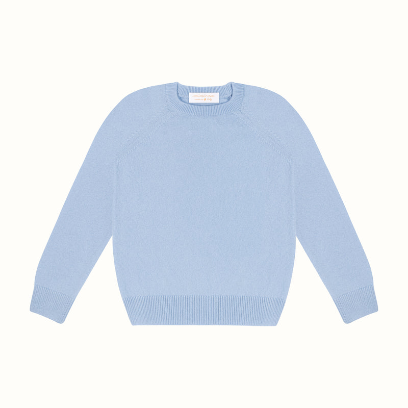 CASHMERE ROUND NECK SWEATER BLUE