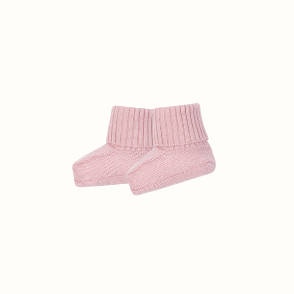 MERINO WOOL BOOTIES LIGHT PINK