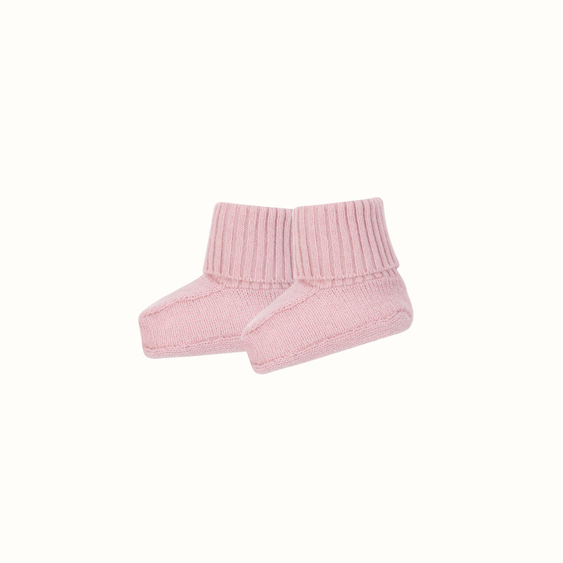 MERINO WOOL BOOTIES LIGHT PINK