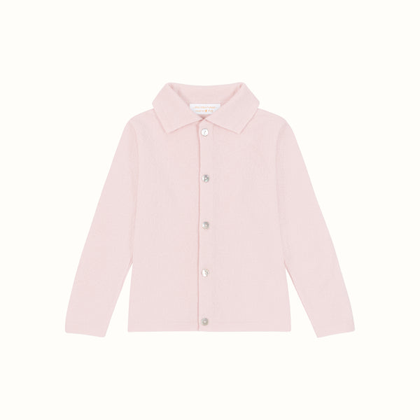 CASHMERE COLLAR CARDIGAN LIGHT PINK
