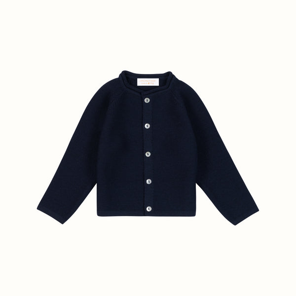 MERINO WOOL CARDIGAN NAVY