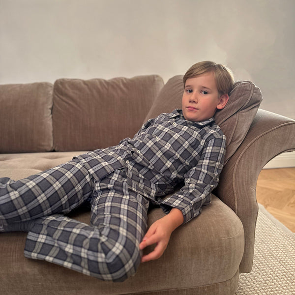 PAJAMAS CHECKED BLUE