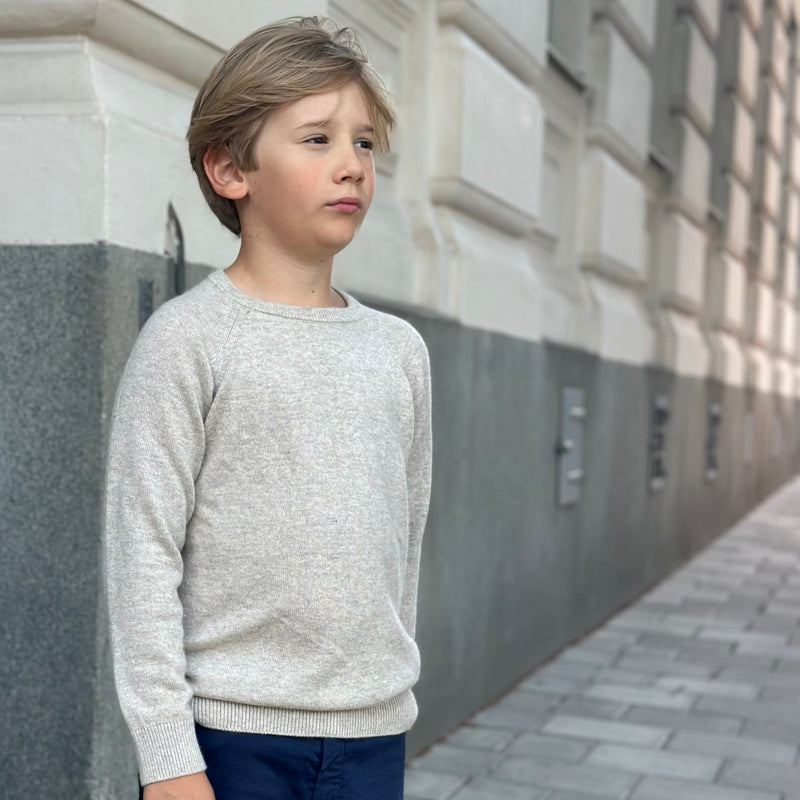 CASHMERE ROUND NECK SWEATER BEIGE