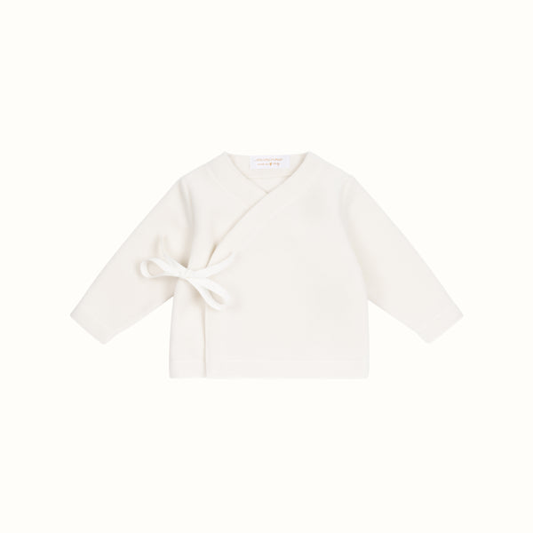 FLEECE WRAPPED CARDIGAN OFFWHITE
