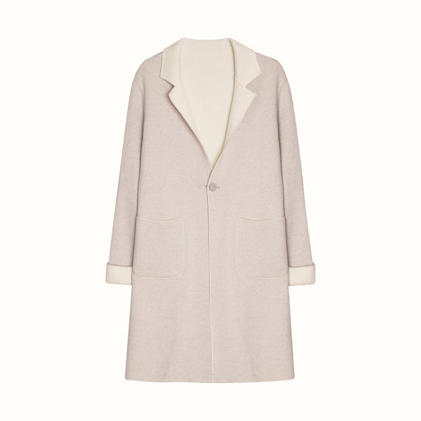 DOUBLE FABRICS LONG CARDIGAN