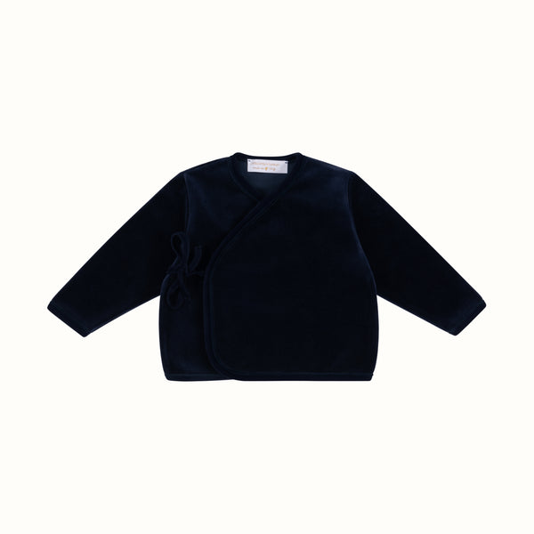 VELOUR CARDIGAN NAVY