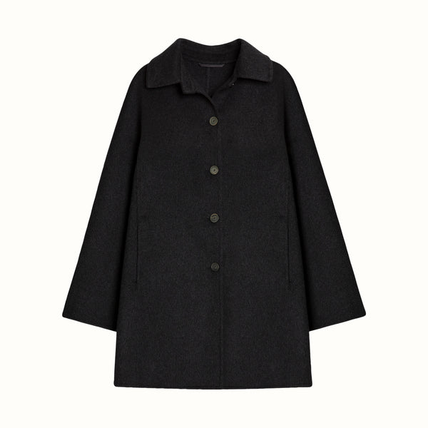 LUXURY CASHMERE COAT DARK GREY