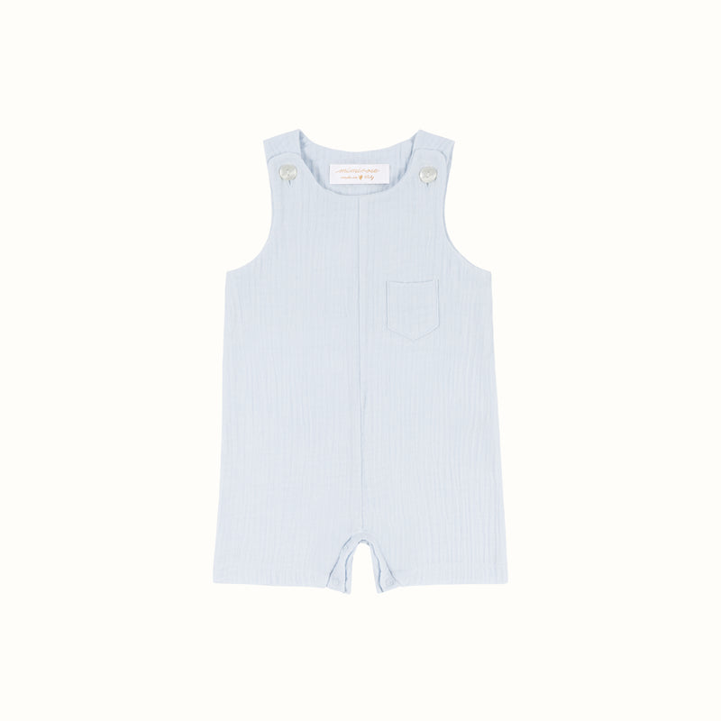 MUSLIN DUNGAREES BABY BLUE